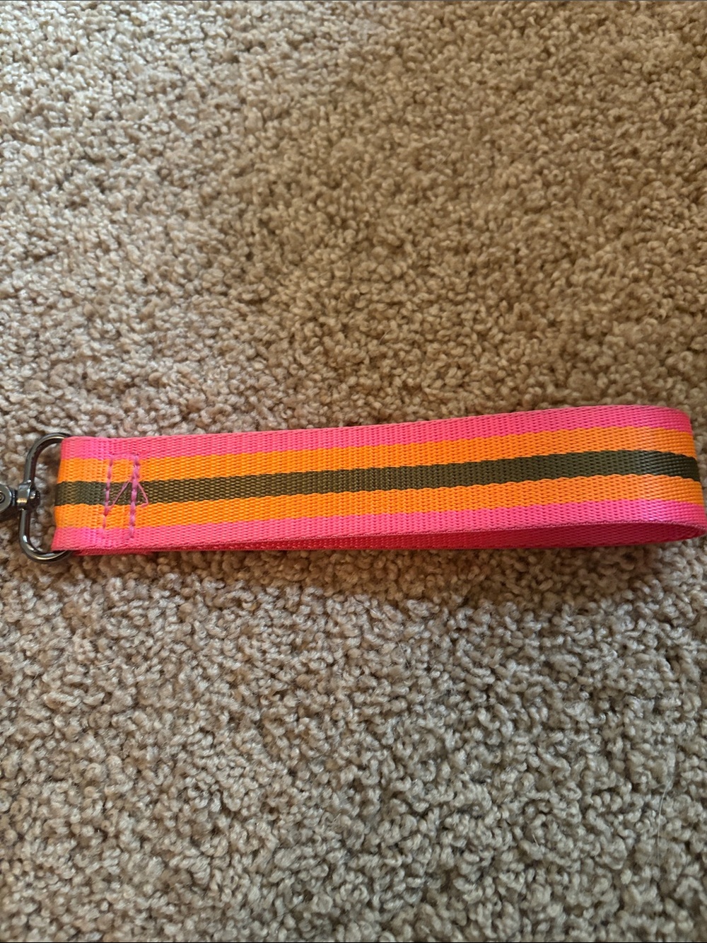 Haute Shore Camo Wristlet Pouch with Pink & Red Contrasting Stripe - Picture 4 of 8